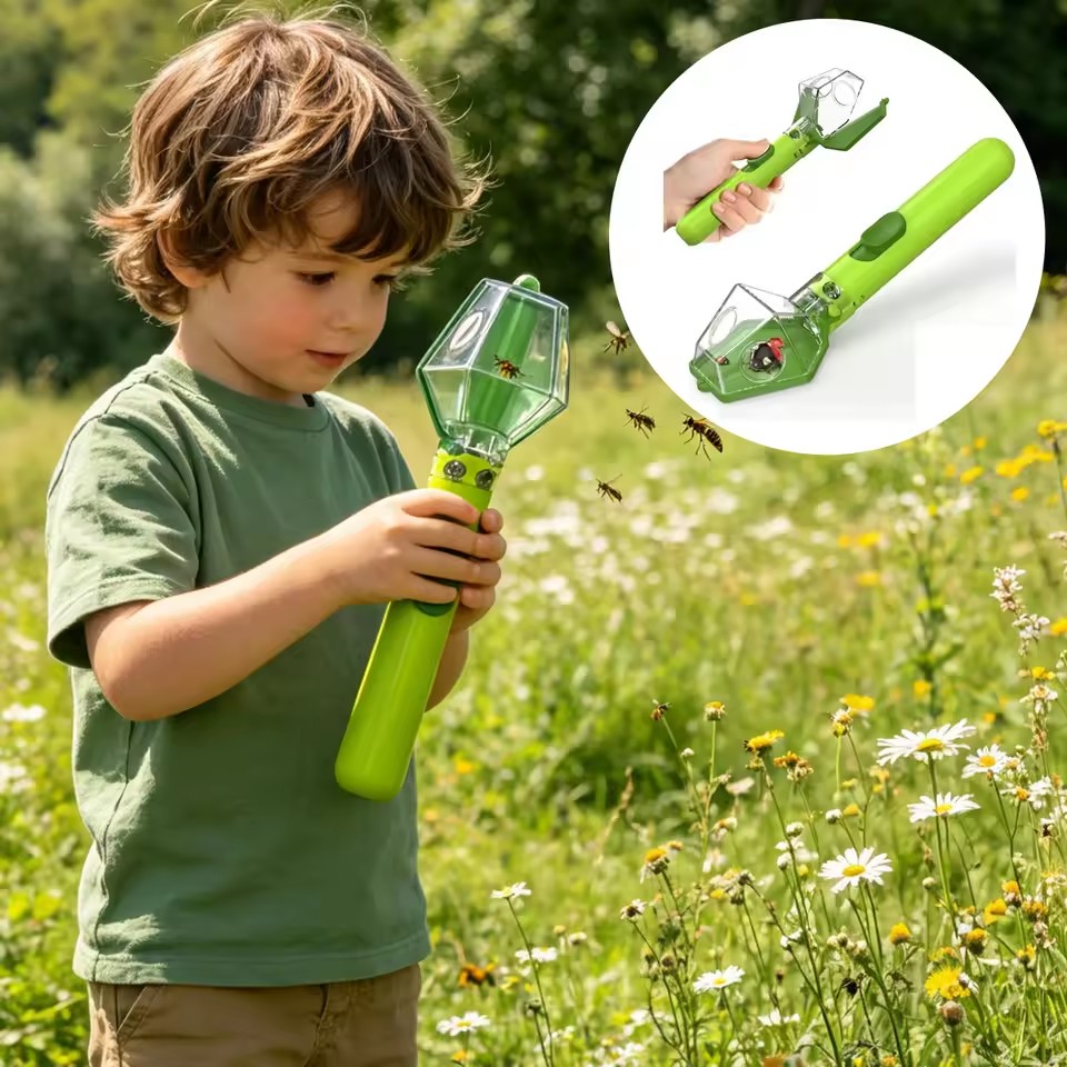 Outdoor Adventure Education - Attrape-insectes portable avec loupe 6X, attrape-insectes