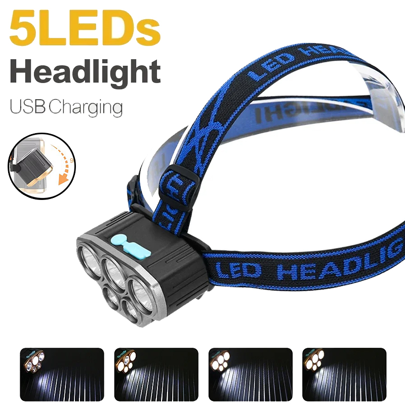 Lampe frontale rechargeable à  - Headlamp Waterproof Rechargeable avis et prix