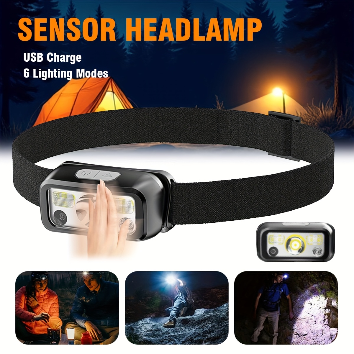 Lampe frontale puissante à cap - Headlamp Waterproof Rechargeable avis et prix