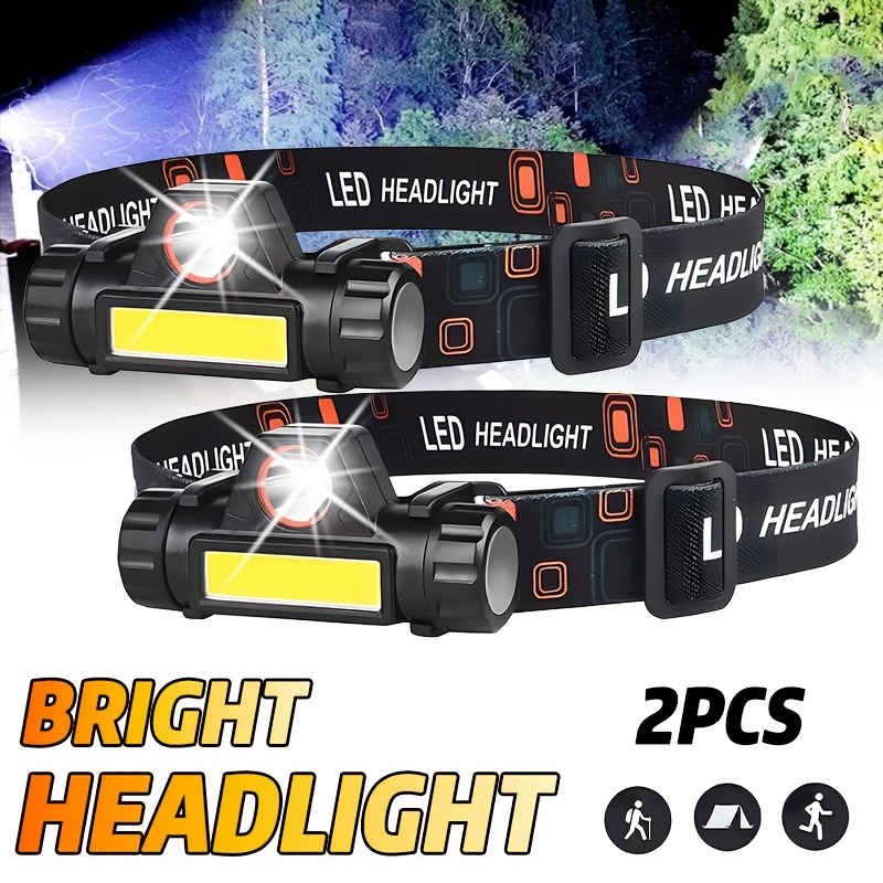 Lampe frontale LED COB recharg - Headlamp Waterproof Rechargeable avis et prix